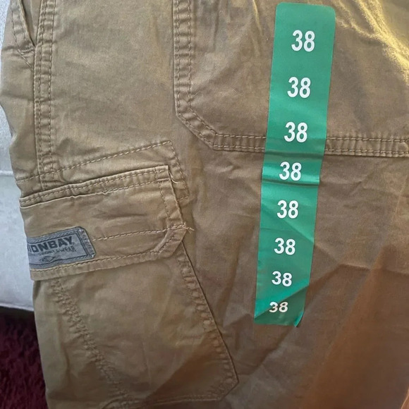 NEW Unionbay Men's Flex Waist Cargo Shorts Tan 38 - Picture 9 of 12